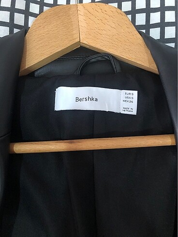 s Beden siyah Renk Bershka Deri Blazer