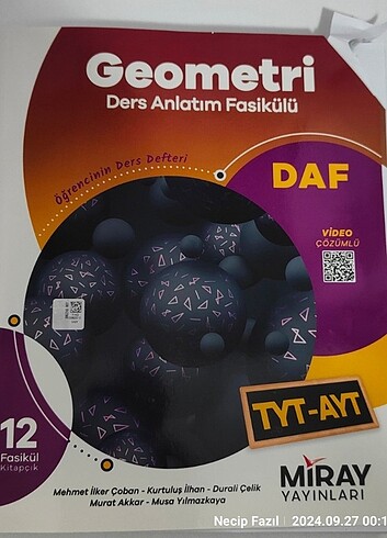 Aydın Yayınları Tyt Ayt Geometri Daf