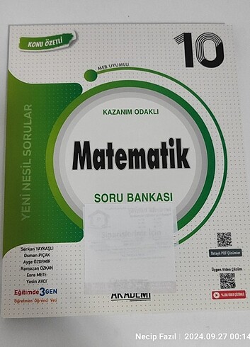 Üçgen Yayınları 10 matematik soru Bankası 