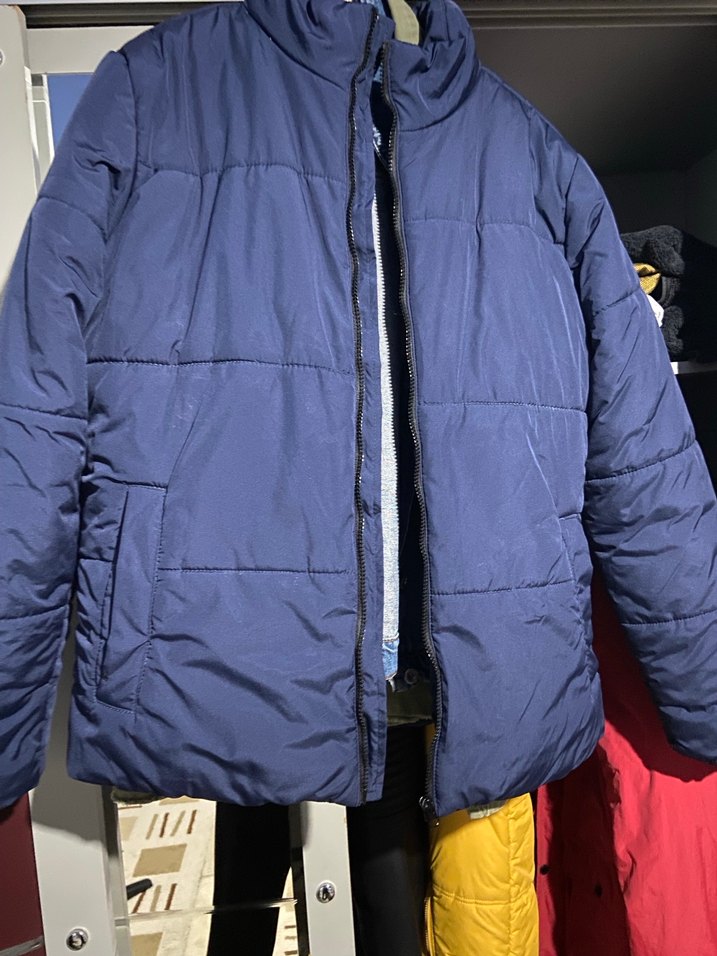 Lacivert Fermuarlı Kışlık Ceket - Görsel 3