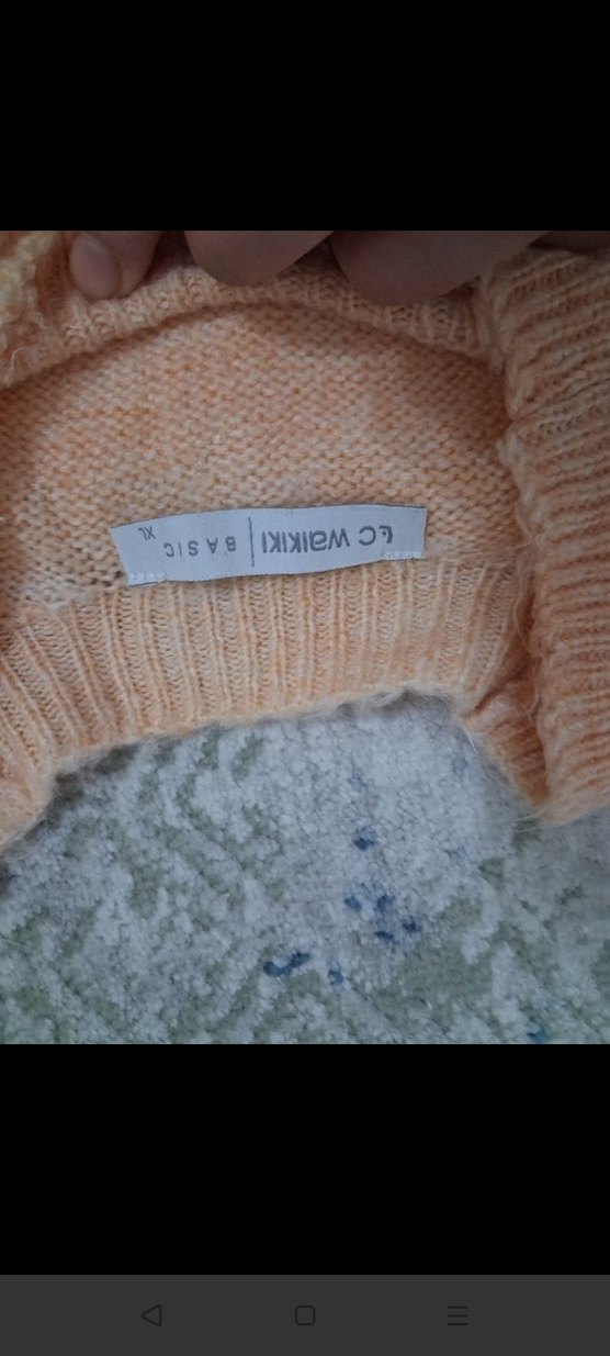 Bej Kadın Triko Bisiklet Yaka Kazak - Görsel 2