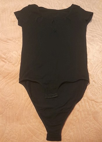 Siyah Kısa Kollu Badysuut - Görsel 2