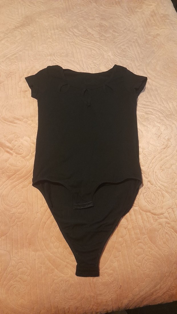 Siyah Kısa Kollu Badysuut - Görsel 4