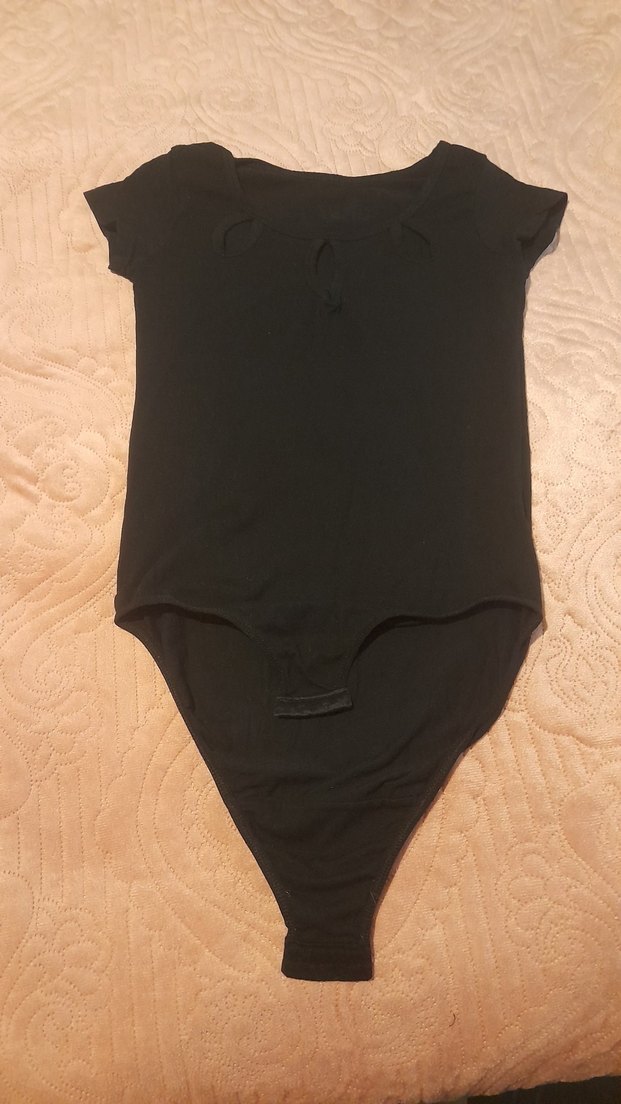 Siyah Kısa Kollu Badysuut - Görsel 2