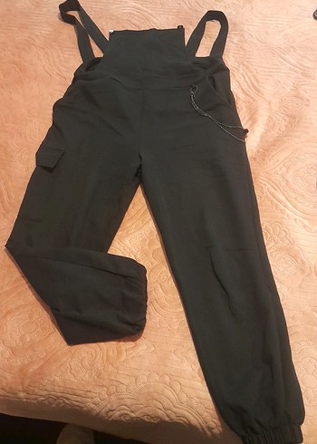 Kadın Siyah Midi Tulum - Görsel 4