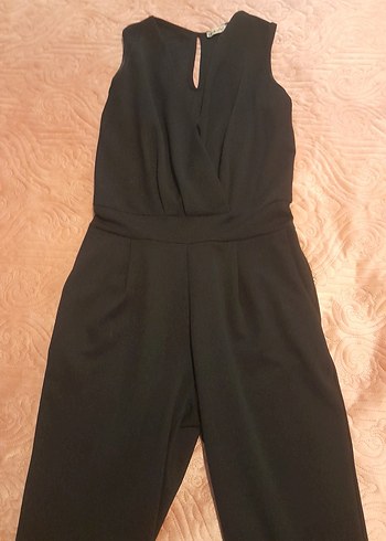 Kadın Siyah Midi Tulum - Görsel 2