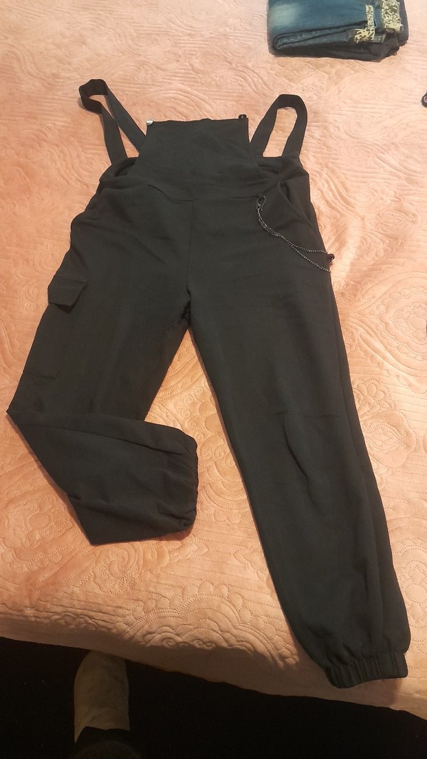 Kadın Siyah Midi Tulum - Görsel 4