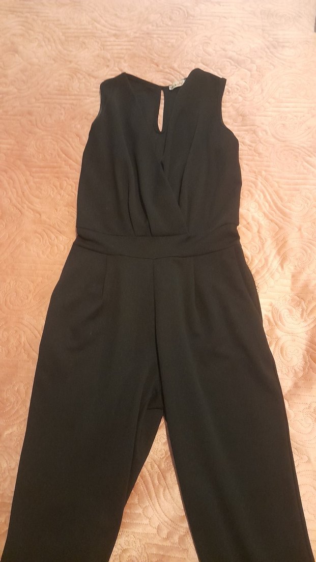 Kadın Siyah Midi Tulum - Görsel 2