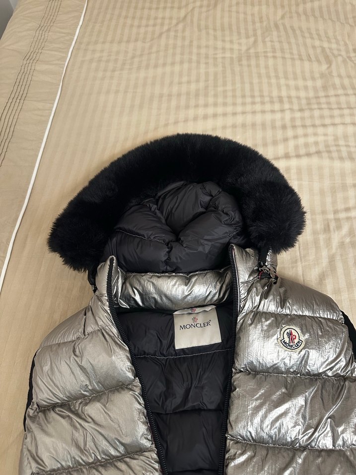 Gri Kürklü Kadın Şişme Yelek - Görsel 2