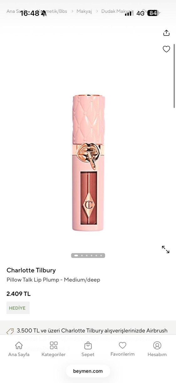 Charlotte Tilbury Dudak Dolgunlaştırıcı Ruj - Pembe - Görsel 5