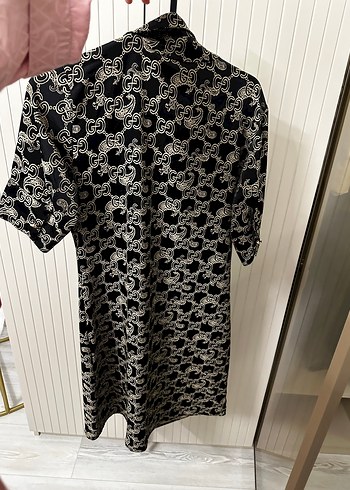 Kısa Kollu Siyah Midi Elbise - Görsel 2