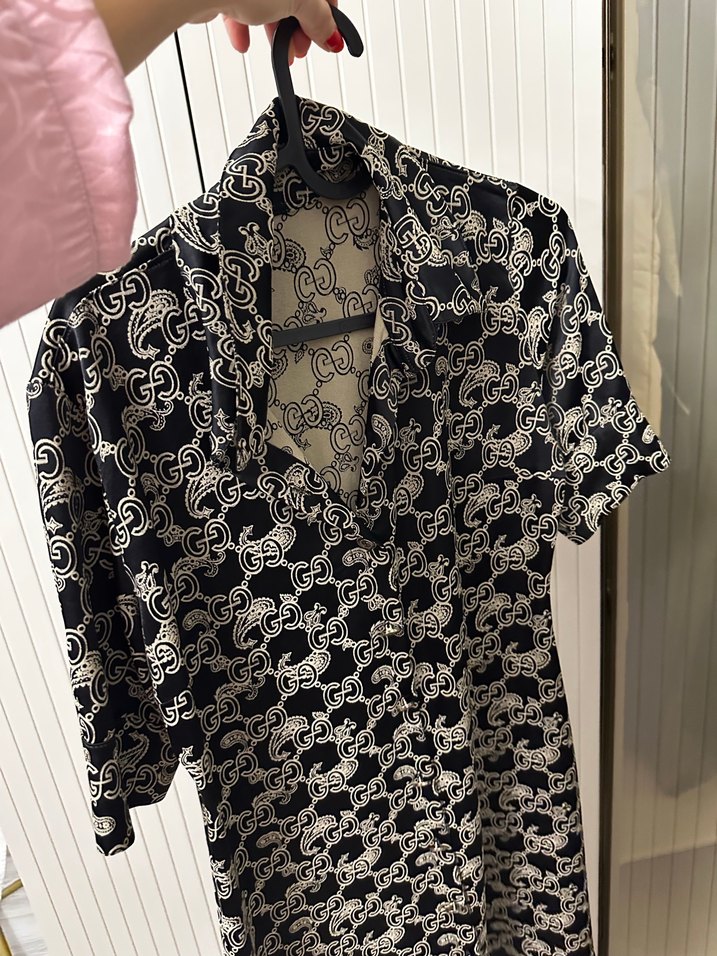 Kısa Kollu Siyah Midi Elbise - Görsel 3