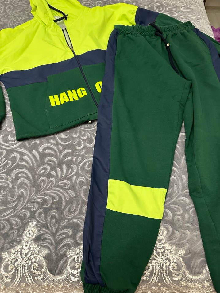 Renkli Kapüşonlu Kadın Eşofman Takımı - Görsel 3