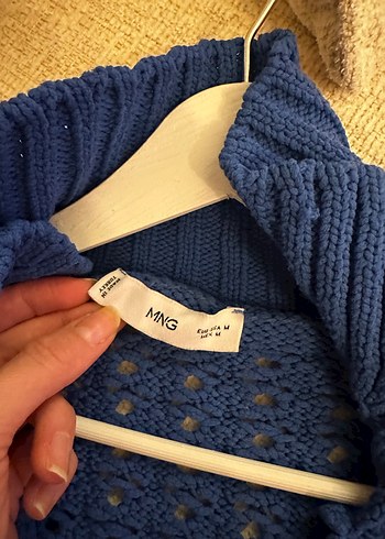 Lacivert Örgü Mini Kadın Kazak - Görsel 3