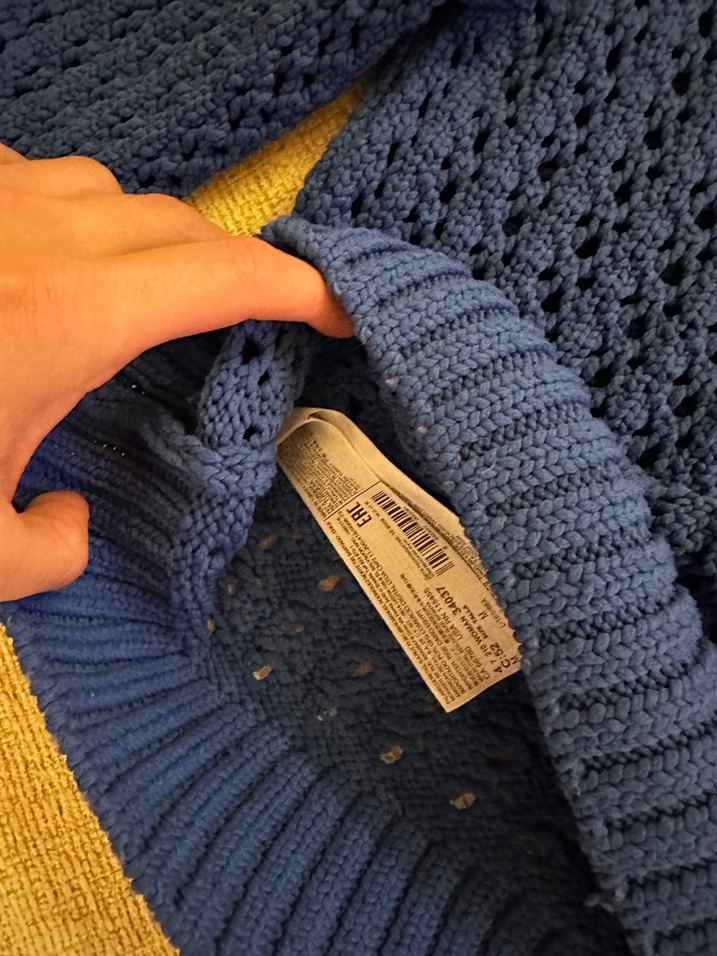 Lacivert Örgü Mini Kadın Kazak - Görsel 5