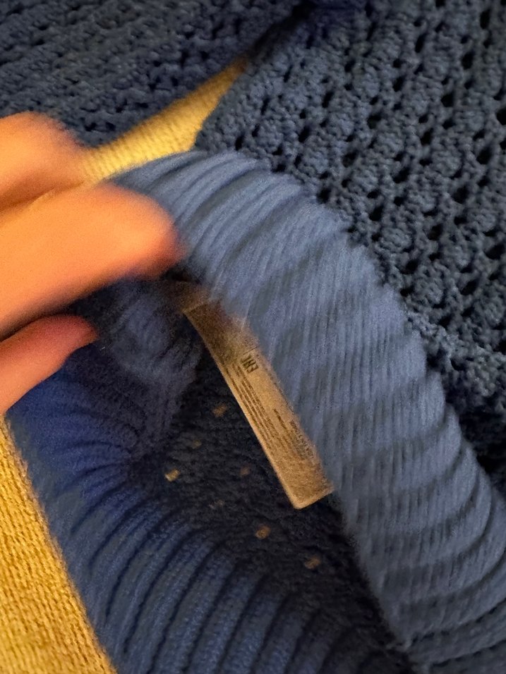 Lacivert Örgü Mini Kadın Kazak - Görsel 4