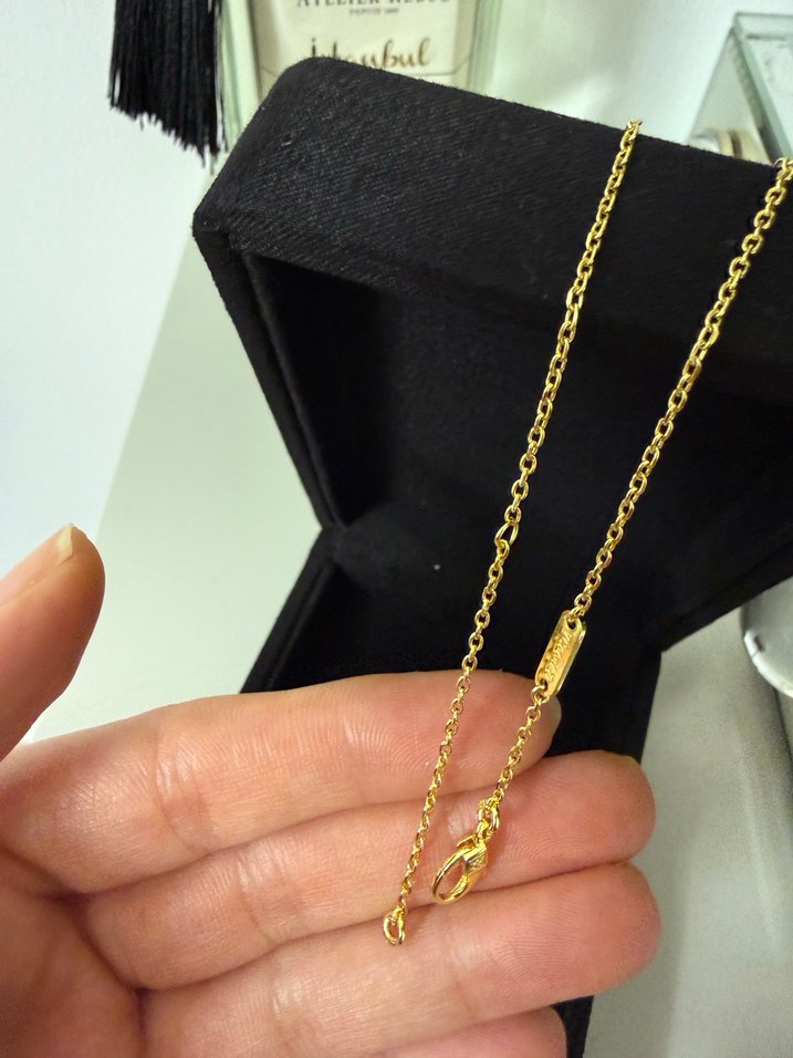 Altın Renkli Zincir Detaylı Kadın Takı Seti - Görsel 3