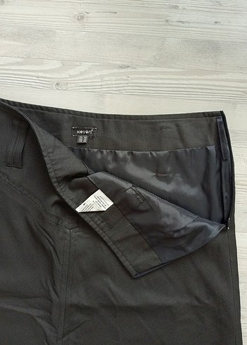 Siyah Süet Kemerli Midi Mini Etek - Görsel 2