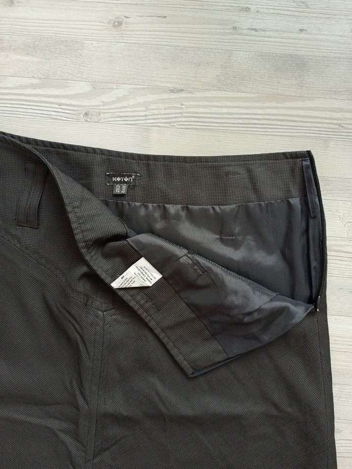 Siyah Süet Kemerli Midi Mini Etek - Görsel 2