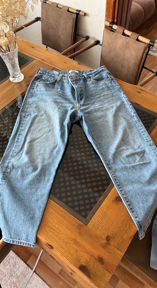 Gri Regular Fit Midi Denim Kadın Jean28/25 - Görsel 2
