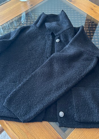 Düğmeli Gri Erkek Yün Hırka - Görsel 2