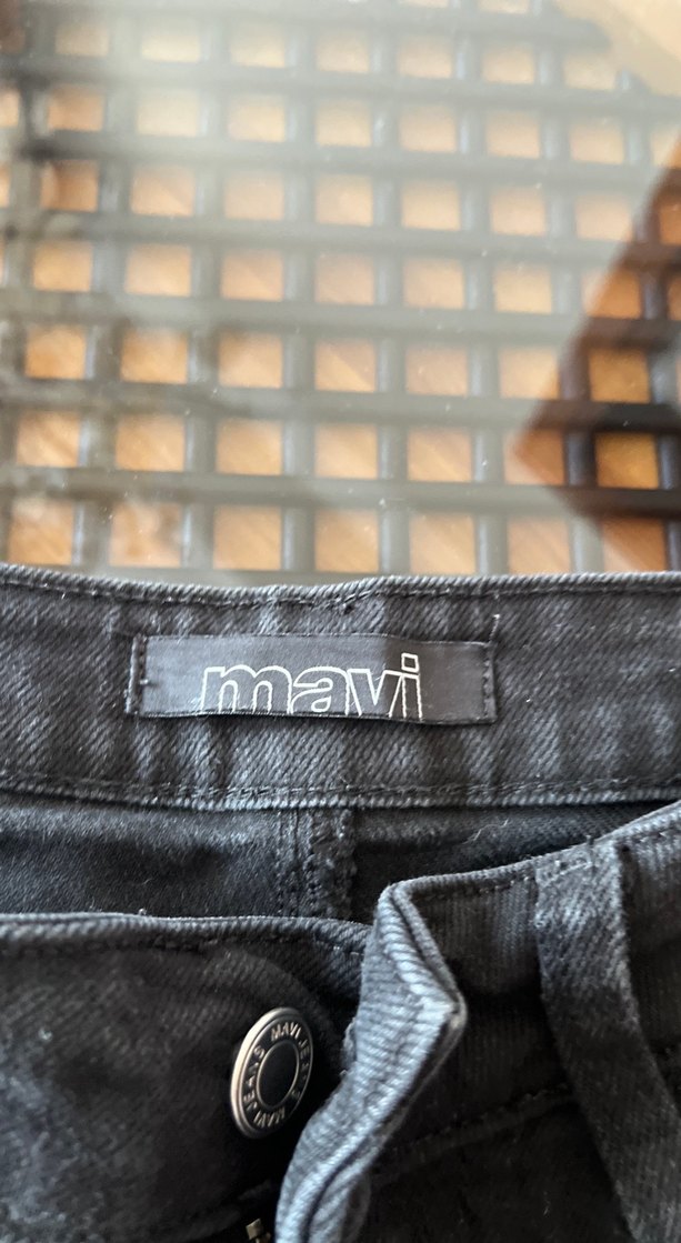 Siyah Bol Kesim Midi Kot Pantolon 28/25 - Görsel 2