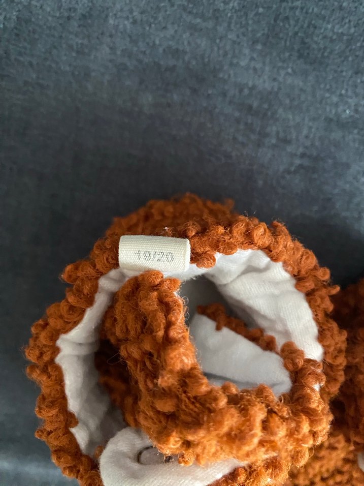 Örgü Kahverengi Erkek Bebek Patik kokopatik 17/18 - Görsel 2