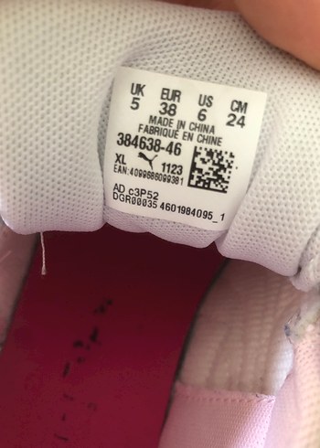 Puma Puma Pembe Kadın Spor Ayakkabı 38 no