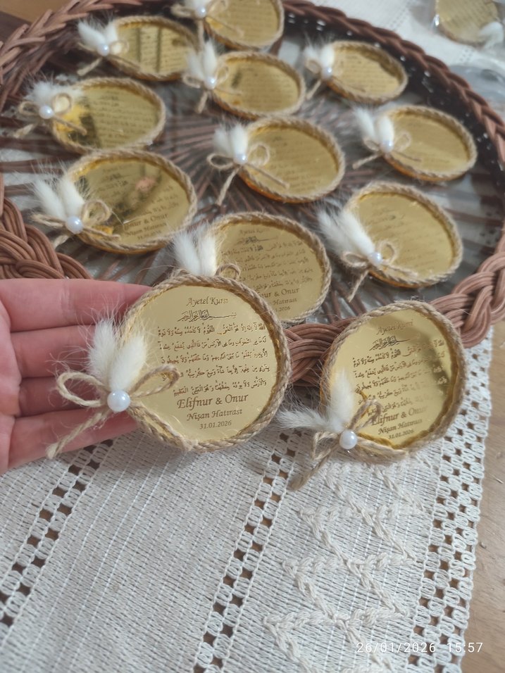 nişan & özel gün , Ayetel Kürsili magnet - Görsel 4