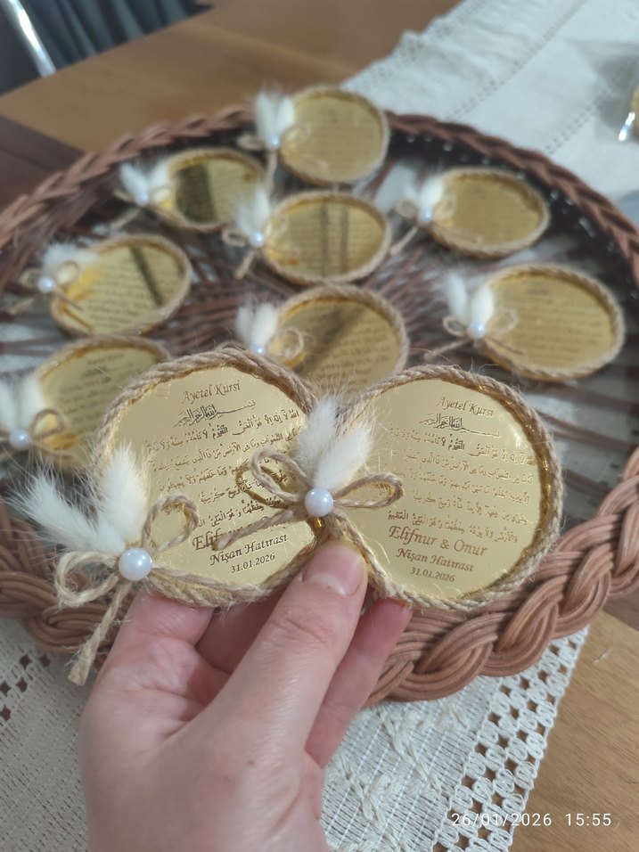 nişan & özel gün , Ayetel Kürsili magnet - Görsel 2