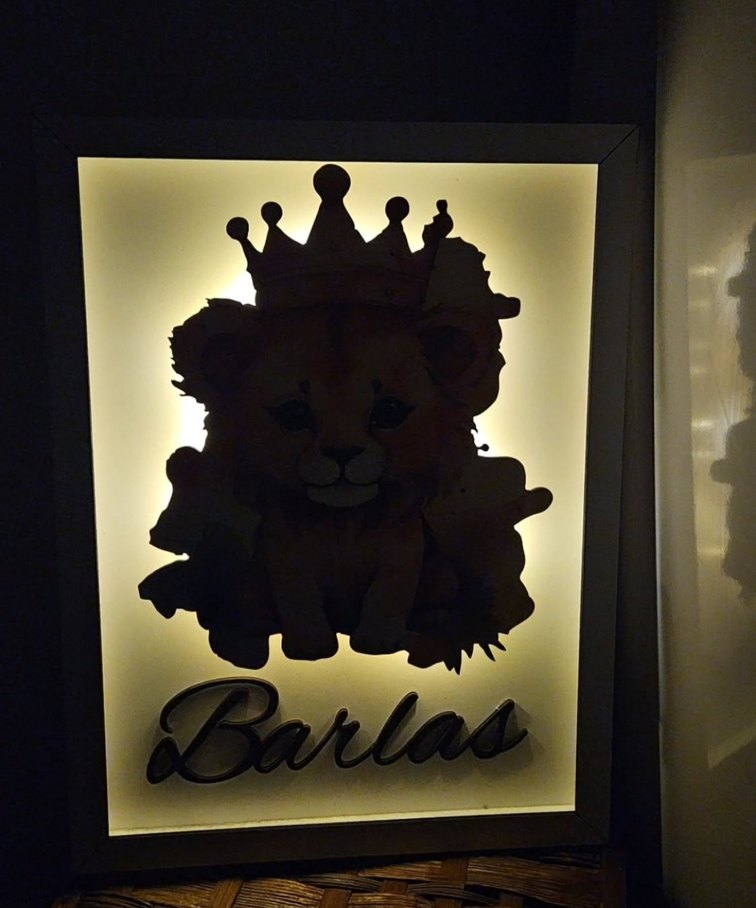 ledli ışıklı pano çerçeve kapı süsü - Görsel 3