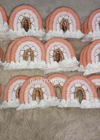 Makrome gökkuşağı anahtarlık/ magnet - Görsel 5