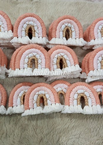 Makrome gökkuşağı anahtarlık/ magnet - Görsel 4