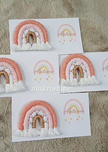 Makrome gökkuşağı anahtarlık/ magnet - Görsel 3