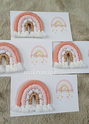 Makrome gökkuşağı anahtarlık/ magnet - Görsel 2