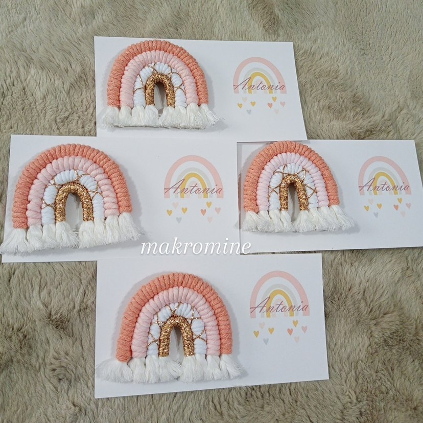 Makrome gökkuşağı anahtarlık/ magnet - Görsel 2