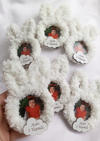 resimli pofuduk tavşan konsept magnet - Görsel 6