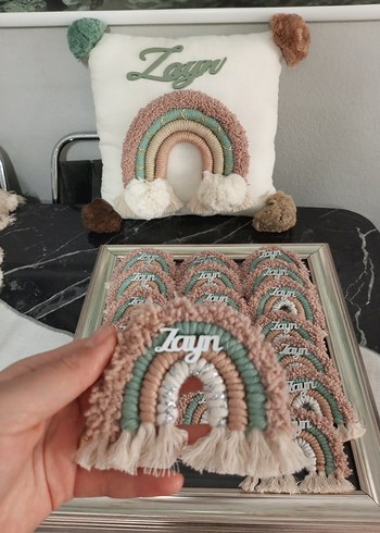 makrome gökkuşağı magnet / anahtarlık/ set - Görsel 8