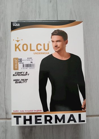 Kolcu Siyah Erkek Termal İçlik