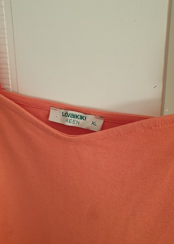 turuncu Fırfırlı askılı bluz - Görsel 2