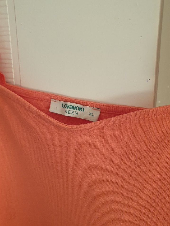 turuncu Fırfırlı askılı bluz - Görsel 2