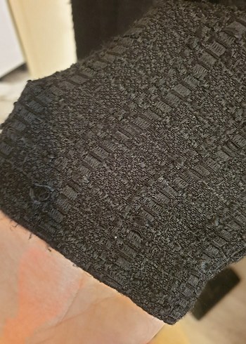 Düğmeli Siyah Midi Kadın tüvit Elbise - Görsel 2