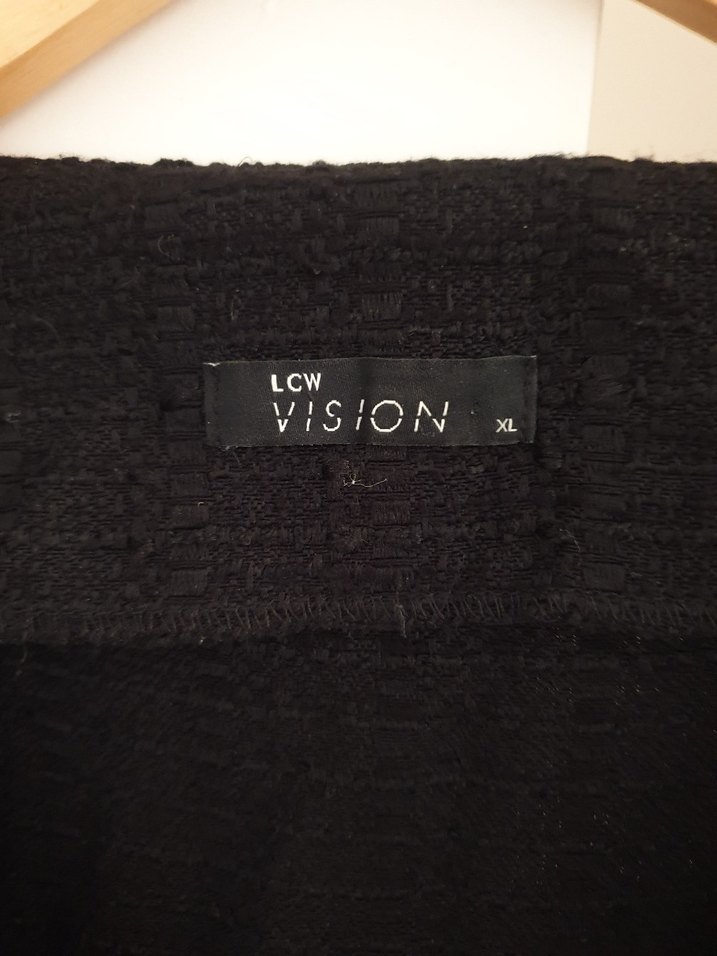 Düğmeli Siyah Midi Kadın tüvit Elbise - Görsel 3