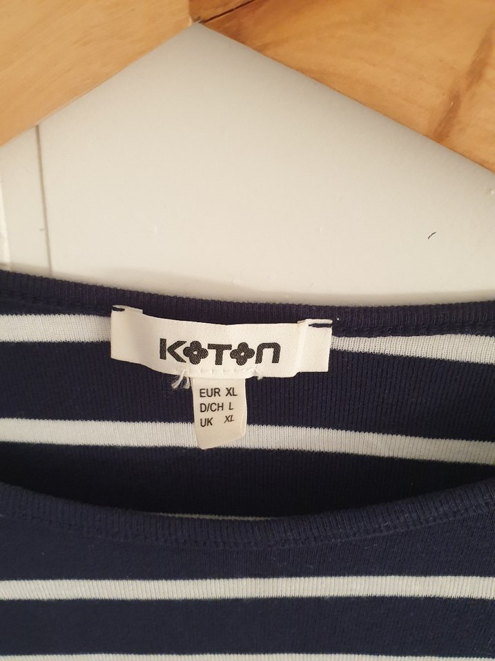 lacivert Beyaz Çizgili bluz - Görsel 2