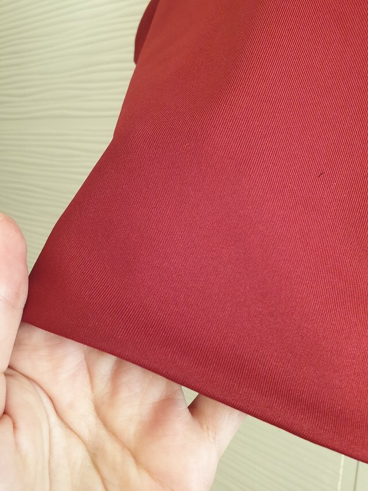 Bordo Sıfır Kol Crop Atlet - Görsel 3