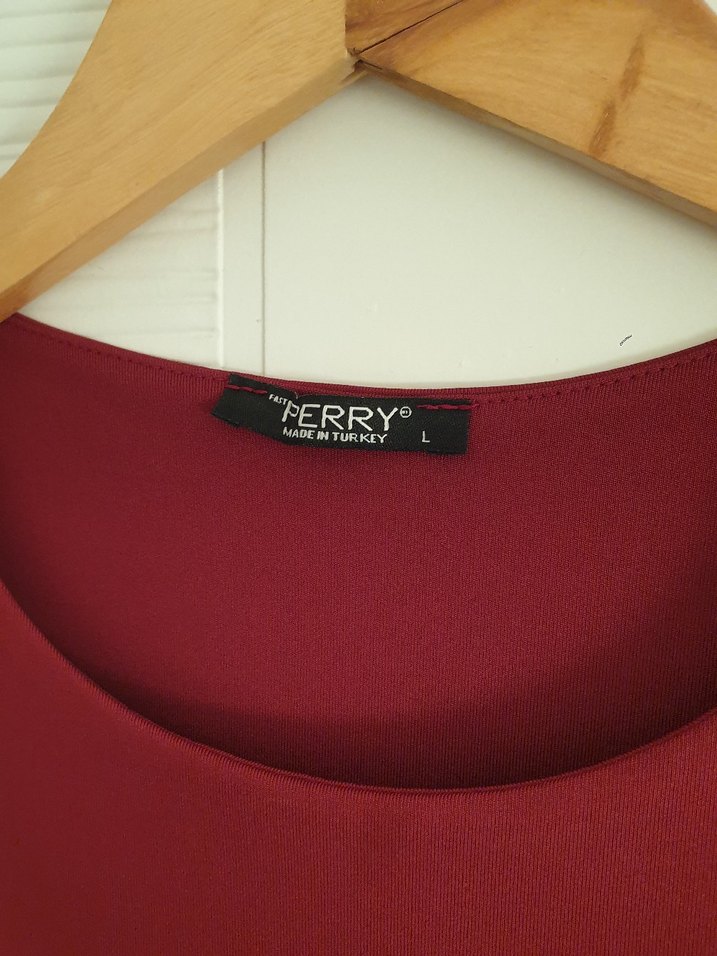 Bordo Sıfır Kol Crop Atlet - Görsel 2