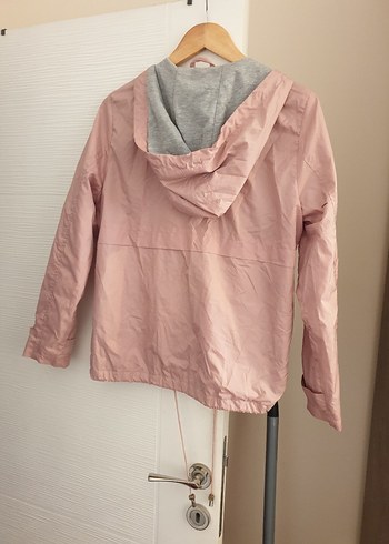 Kadın Pembe Fermuarlı Ceket/yağmurluk - Görsel 3