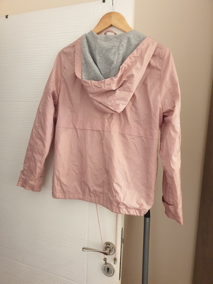 Kadın Pembe Fermuarlı Ceket/yağmurluk - Görsel 3