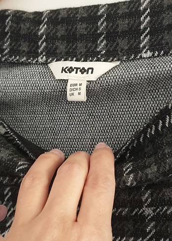 Gri Ekose Desenli Midi etek - Görsel 3