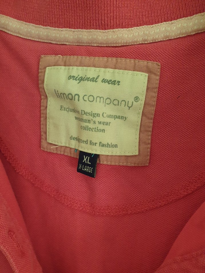 Pembe Kadın Polo Yaka Kısa Kollu Tişört - Görsel 2